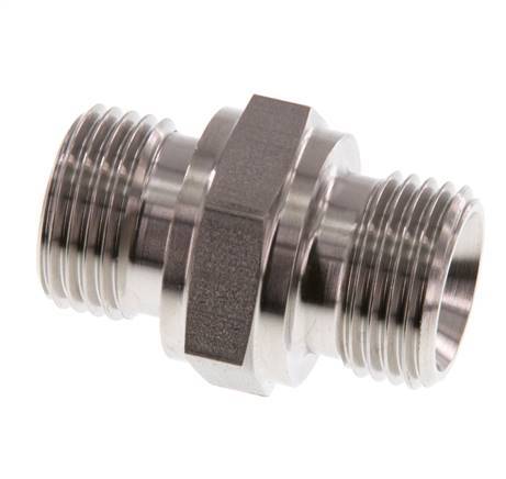 G 1/2'' Stainless steel Double Nipple 400 Bar - Hydraulic
