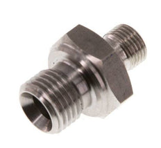 G 1/4'' x G 1/8'' Stainless steel Double Nipple 400 Bar - Hydraulic