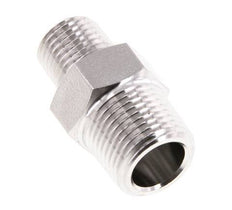 1/4'' NPT x 3/8'' NPT Stainless steel Double Nipple 210 Bar - Hydraulic
