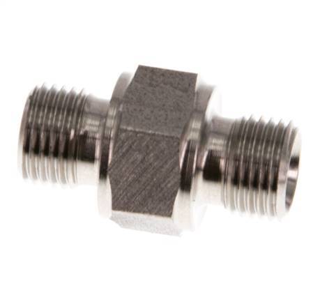 G 1/8'' Stainless steel Double Nipple 400 Bar - Hydraulic