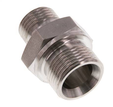 G 3/4'' x G 1/2'' Stainless steel Double Nipple 400 Bar - Hydraulic