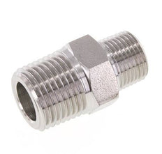 3/8'' NPT x 1/2'' NPT Stainless steel Double Nipple 210 Bar - Hydraulic