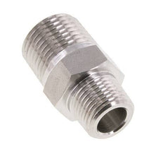 3/8'' NPT x 1/2'' NPT Stainless steel Double Nipple 210 Bar - Hydraulic