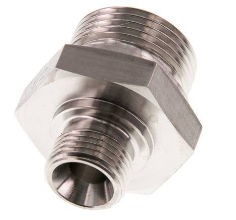 G 1'' x G 1/2'' Stainless steel Double Nipple 345 Bar - Hydraulic