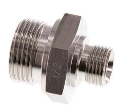 G 1'' x G 1/2'' Stainless steel Double Nipple 345 Bar - Hydraulic