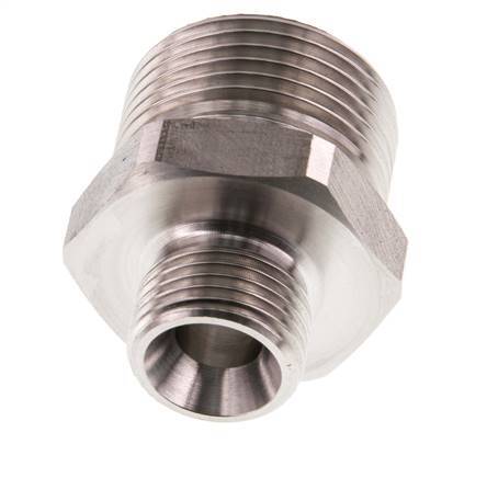 G 1'' x G 1/2'' Stainless steel Double Nipple 40 Bar