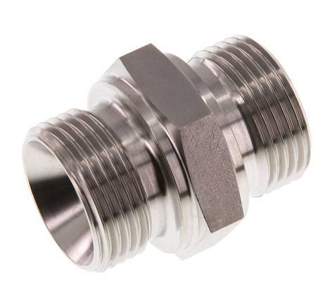 G 1'' Stainless steel Double Nipple 345 Bar - Hydraulic