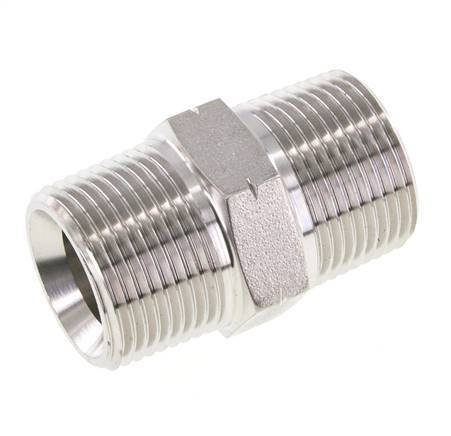 1'' NPT Stainless steel Double Nipple 140 Bar - Hydraulic