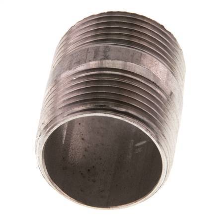R 1'' Stainless steel Double Pipe Nipple 20 Bar DIN 2982 - 40mm