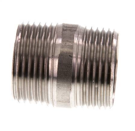 R 1'' Stainless steel Double Pipe Nipple 20 Bar DIN 2982 - 40mm