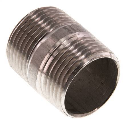 R 1'' Stainless steel Double Pipe Nipple 20 Bar DIN 2982 - 40mm