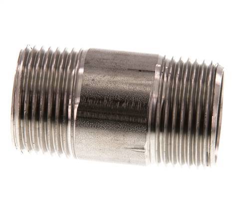 R 1'' Stainless steel Double Pipe Nipple 20 Bar DIN 2982 - 60mm