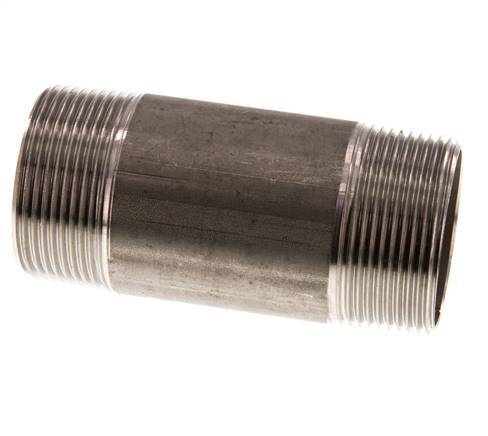 R 1 1/2'' Stainless steel Double Pipe Nipple 20 Bar DIN 2982 - 100mm