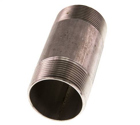 R 1 1/2'' Stainless steel Double Pipe Nipple 20 Bar DIN 2982 - 100mm