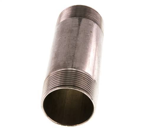 R 1 1/2'' Stainless steel Double Pipe Nipple 20 Bar DIN 2982 - 120mm