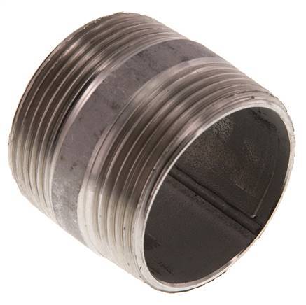 R 1 1/2'' Stainless steel Double Pipe Nipple 20 Bar DIN 2982 - 40mm