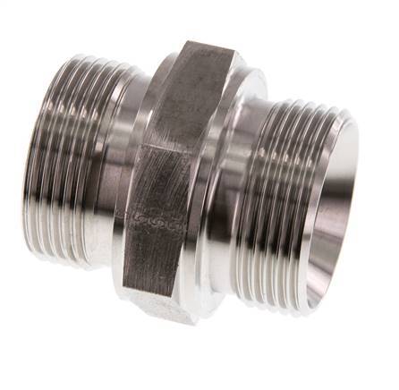 G 1 1/4'' Stainless steel Double Nipple 315 Bar - Hydraulic
