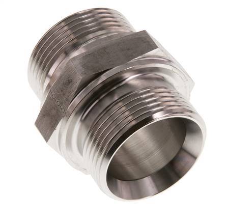 G 1 1/4'' Stainless steel Double Nipple 315 Bar - Hydraulic