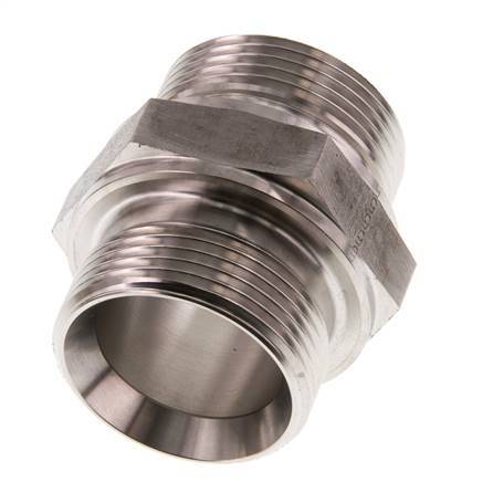 G 1 1/4'' Stainless steel Double Nipple 315 Bar - Hydraulic