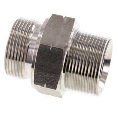 1 1/4'' NPT x G 1 1/4'' Stainless steel Double Nipple 40 Bar - Hydraulic