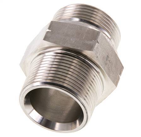 1 1/4'' NPT x G 1 1/4'' Stainless steel Double Nipple 40 Bar - Hydraulic