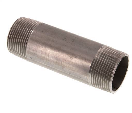 R 1 1/4'' Stainless steel Double Pipe Nipple 20 Bar DIN 2982 - 120mm