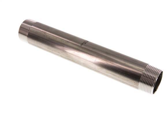 R 1 1/4'' Stainless steel Double Pipe Nipple 20 Bar DIN 2982 - 250mm