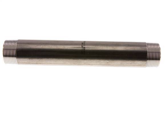R 1 1/4'' Stainless steel Double Pipe Nipple 20 Bar DIN 2982 - 250mm