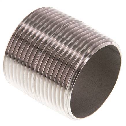 R 1 1/4'' Stainless steel Double Pipe Nipple 20 Bar DIN 2982 - 40mm