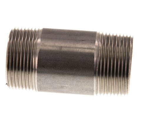 R 1 1/4'' Stainless steel Double Pipe Nipple 20 Bar DIN 2982 - 80mm