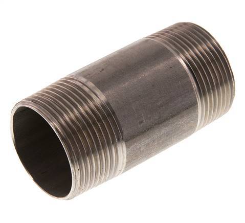 R 1 1/4'' Stainless steel Double Pipe Nipple 20 Bar DIN 2982 - 80mm