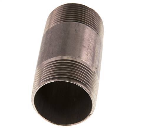 R 1 1/4'' Stainless steel Double Pipe Nipple 20 Bar DIN 2982 - 80mm