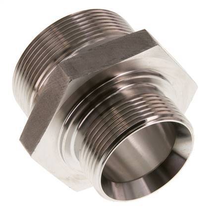 G 2'' x G 1 1/2'' Stainless steel Double Nipple 160 Bar - Hydraulic