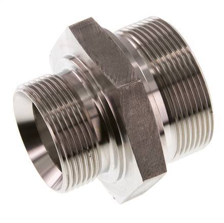 G 2'' x G 1 1/2'' Stainless steel Double Nipple 160 Bar - Hydraulic