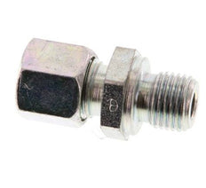 G 1/4'' Male x 8L Zinc plated Steel Straight Cutting Ring 315 Bar DIN 2353 [2 Pieces]