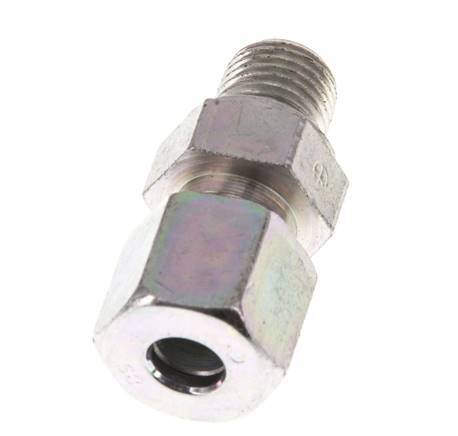 G 1/4'' Male x 8S Zinc plated Steel Straight Cutting Ring 630 Bar DIN 2353 [2 Pieces]