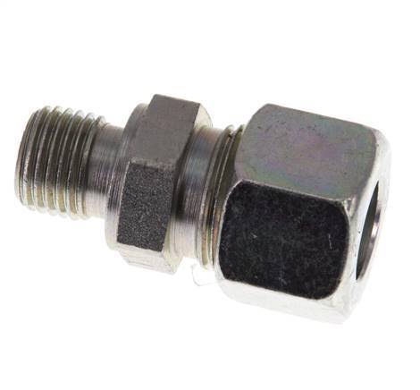 G 1/4'' Male x 12L Zinc plated Steel Straight Cutting Ring 315 Bar DIN 2353 [2 Pieces]