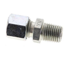 1/4'' NPT Male x 8L Zinc plated Steel Straight Cutting Ring 315 Bar DIN 2353 [2 Pieces]