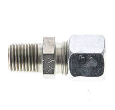 1/4'' NPT Male x 10L Zinc plated Steel Straight Cutting Ring 315 Bar DIN 2353 [2 Pieces]