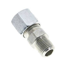 1/8'' NPT Male x 8LL Zinc plated Steel Straight Cutting Ring 100 Bar DIN 2353 [2 Pieces]