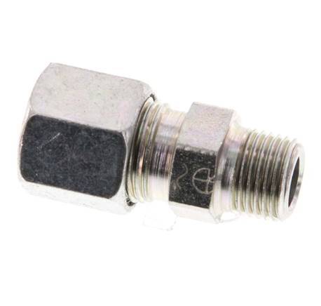 R 1/8'' Male x 8LL Zinc plated Steel Straight Cutting Ring 100 Bar DIN 2353 [2 Pieces]