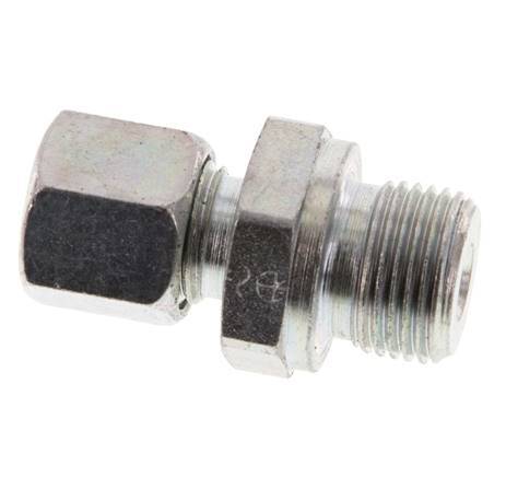 G 3/8'' Male x 8L Zinc plated Steel Straight Cutting Ring 315 Bar DIN 2353 [2 Pieces]