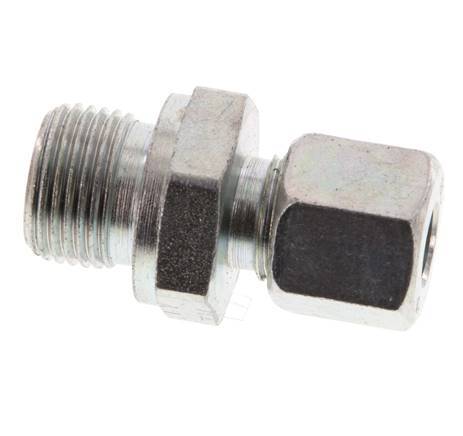 G 3/8'' Male x 8L Zinc plated Steel Straight Cutting Ring 315 Bar DIN 2353 [2 Pieces]