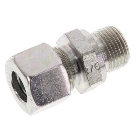 G 3/8'' Male x 12L Zinc plated Steel Straight Cutting Ring 315 Bar DIN 2353 [2 Pieces]