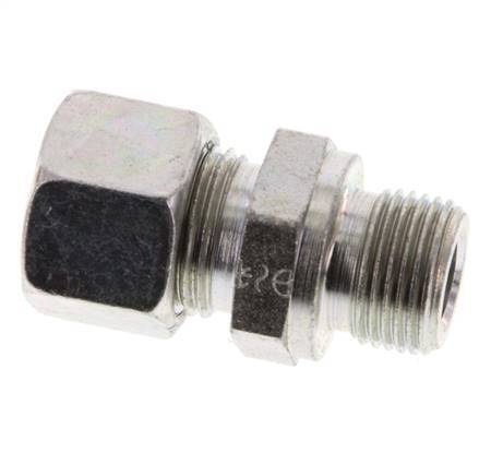 G 3/8'' Male x 12L Zinc plated Steel Straight Cutting Ring 315 Bar DIN 2353 [2 Pieces]