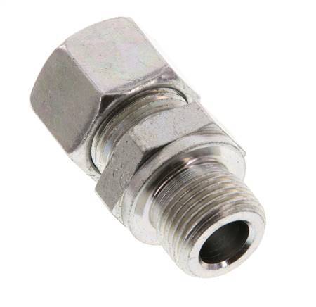 G 3/8'' Male x 12L Zinc plated Steel Straight Cutting Ring 315 Bar DIN 2353 [2 Pieces]