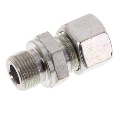 G 3/8'' Male x 12L Zinc plated Steel Straight Cutting Ring 315 Bar DIN 2353 [2 Pieces]