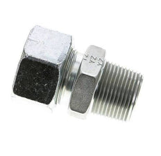 1'' NPT Male x 25S Zinc plated Steel Straight Cutting Ring 400 Bar DIN 2353
