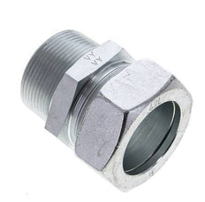 1 1/2'' NPT Male x 42L Zinc plated Steel Straight Cutting Ring 160 Bar DIN 2353