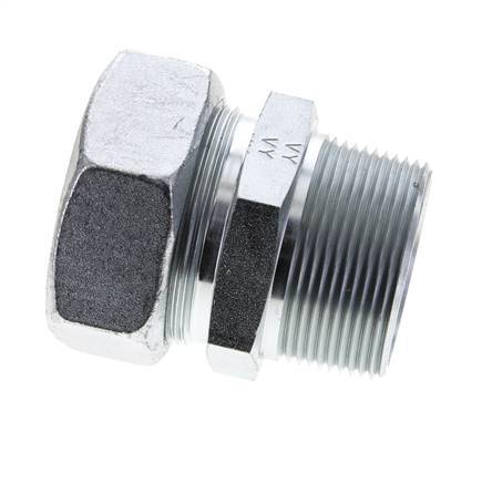 1 1/2'' NPT Male x 42L Zinc plated Steel Straight Cutting Ring 160 Bar DIN 2353